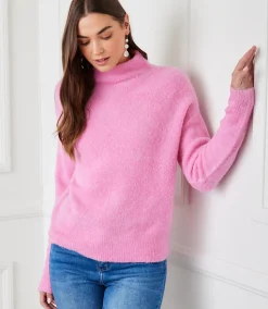 Mock Neck Boucle Sweater