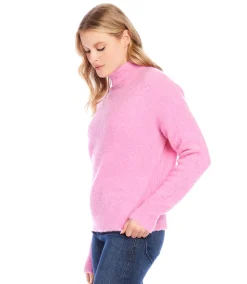 Mock Neck Boucle Sweater