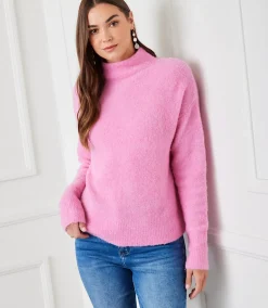 Mock Neck Boucle Sweater
