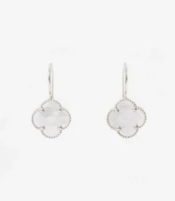Mother Of Pearl Clover Earrings