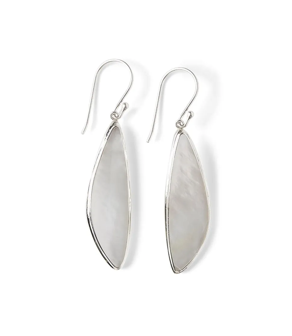Mother of Pearl Scalene Drop Earrings