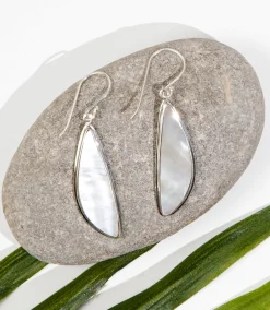 Mother of Pearl Scalene Drop Earrings