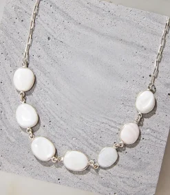 Mother Of Pearl Station Necklace
