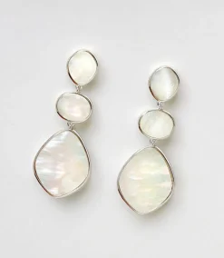 Mother of Pearl Three Drop Earrings
