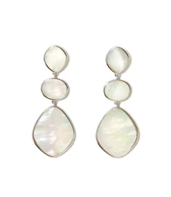 Mother of Pearl Three Drop Earrings