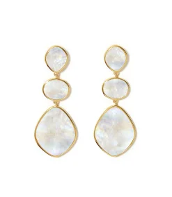Mother of Pearl Three Drop Earrings