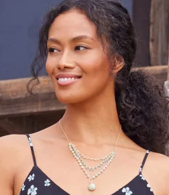 Multistrand Aquamarine Pendant Necklace