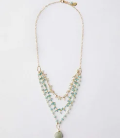 Multistrand Aquamarine Pendant Necklace