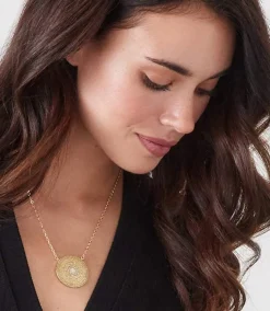 Ombre Pavé Disc Necklace