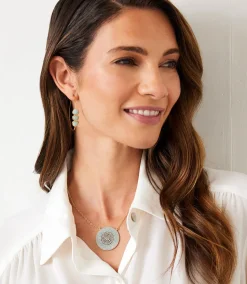 Ombre Pavé Disc Necklace