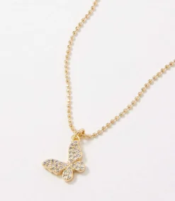 Pavé Butterfly Necklace