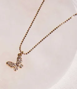 Pavé Butterfly Necklace