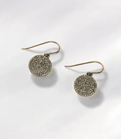 Pavé Disc Earrings