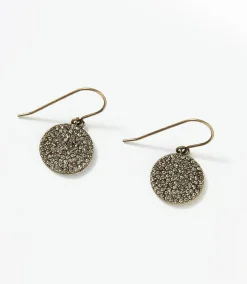 Pavé Disc Earrings