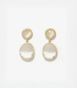 Pavé Double Drop Earrings