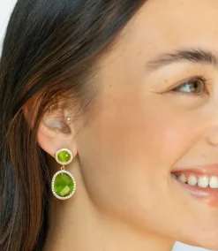 Pavé Double Drop Earrings