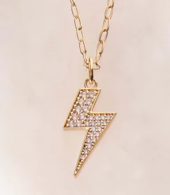 Pavé Lightning Bolt Necklace