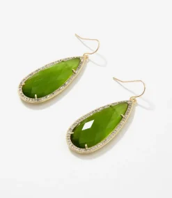 Pavé Long Teardrop Earrings