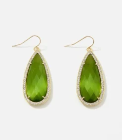 Pavé Long Teardrop Earrings