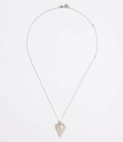 Pavé Mother Of Pearl Heart Necklace