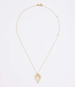 Pavé Mother Of Pearl Heart Necklace