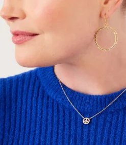 Pavé Peace Sign Necklace