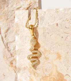 Pavé Snake Necklace