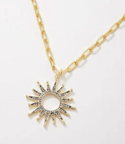 Pavé Sunburst Necklace