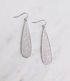 Pavé Teardrop Earrings