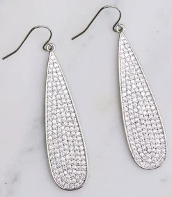 Pavé Teardrop Earrings