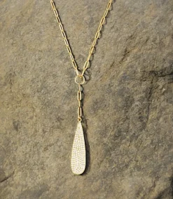 Pavé Teardrop Necklace
