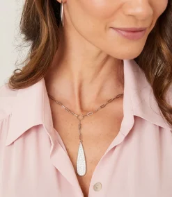Pavé Teardrop Necklace