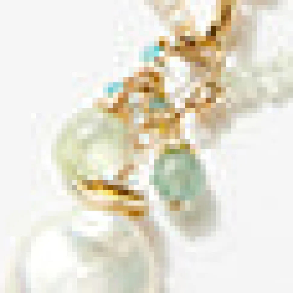 Pearl And Gemstone Cluster Necklace