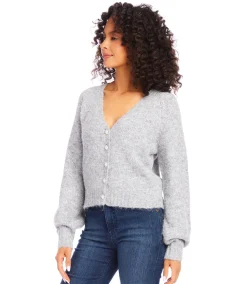 Pearl Button Cardigan Sweater