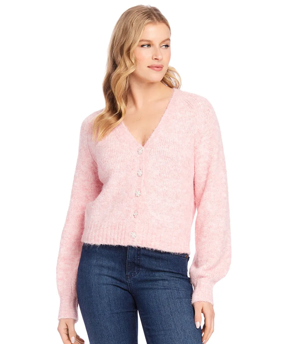 Pearl Button Cardigan Sweater