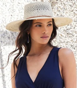 Peekaboo Weave Gambler Straw Hat