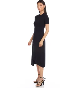 Petite Size Asymmetric Front-Slit Dress