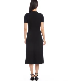 Petite Size Asymmetric Front-Slit Dress