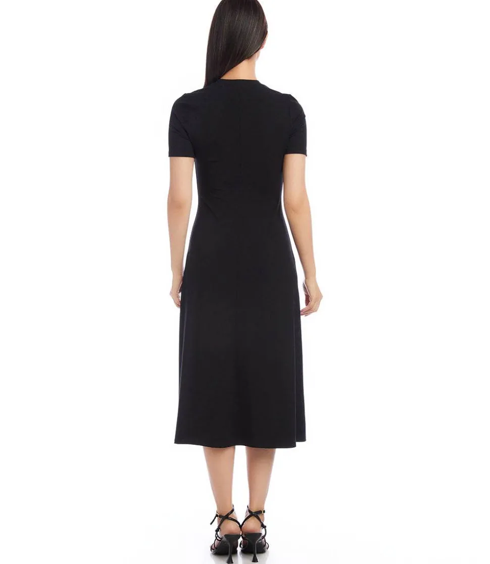 Petite Size Asymmetric Front-Slit Dress