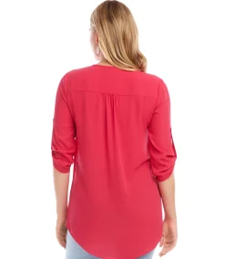 Petite Size Asymmetric Hem Wrap Top