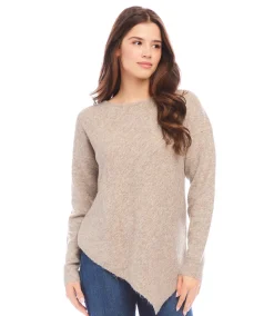 Petite Size Asymmetric Hem Sweater