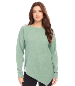 Petite Size Asymmetric Hem Sweater