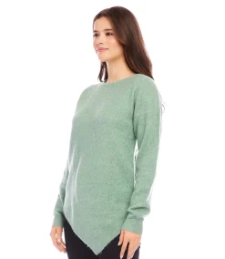 Petite Size Asymmetric Hem Sweater
