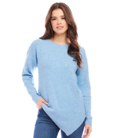 Petite Size Asymmetric Hem Sweater