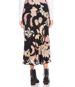 Petite Size Bias Cut Midi Skirt