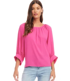 Petite Size Blouson Sleeve Top