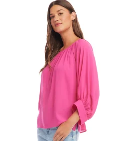 Petite Size Blouson Sleeve Top