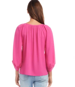 Petite Size Blouson Sleeve Top