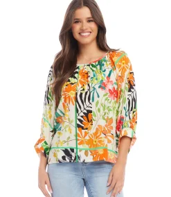 Petite Size Blouson Sleeve Top