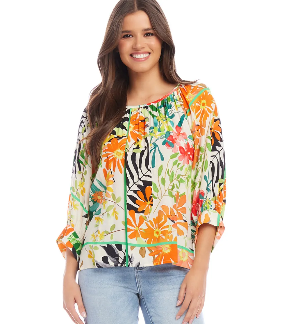 Petite Size Blouson Sleeve Top